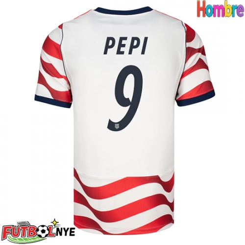 Camiseta Estados Unidos Ricardo Pepi #9 Primera Equipación Mundial 2026 manga corta